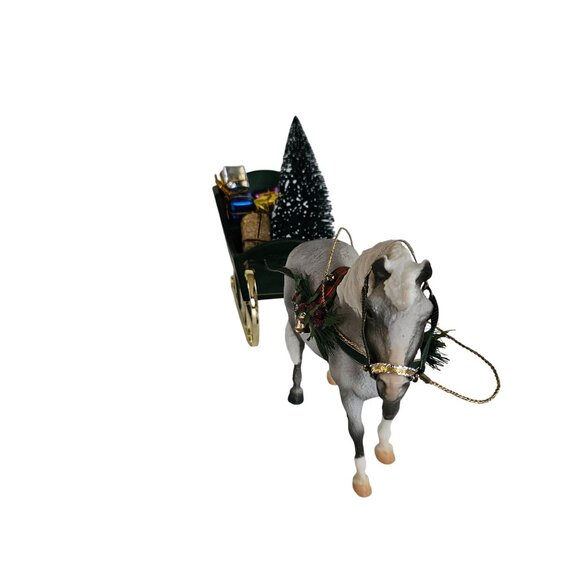 Vintage Breyer Horse & Sleigh Christmas Decoration Set "Peace On Earth" 2001 - Picture 7 of 7